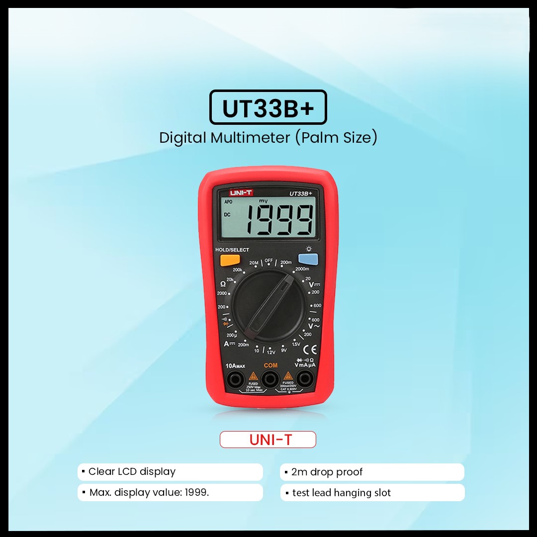 UNI-T UT33B+ Digital Multimeter – Palm Size Digital Tester - Image 2