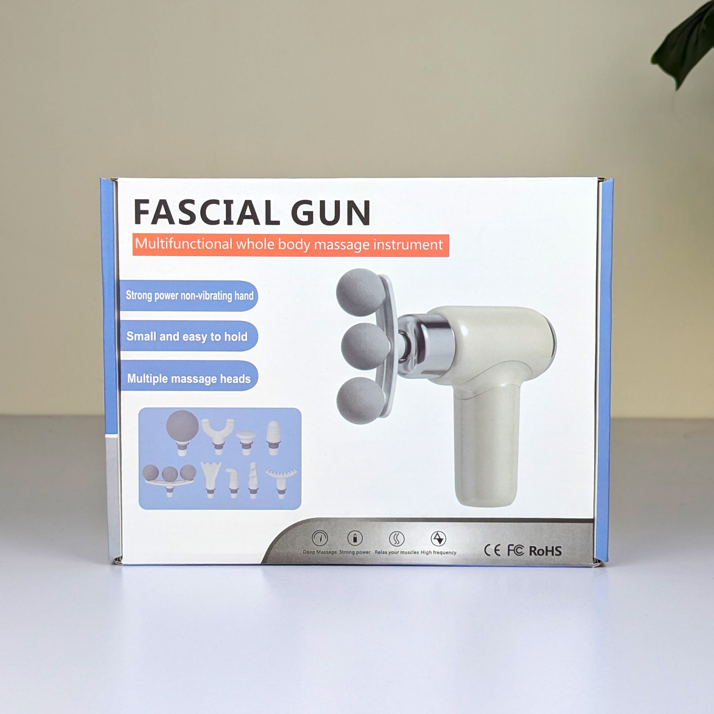 ascia Light Age Massager Gun – 3 Headed Deep Tissue Massage Gun