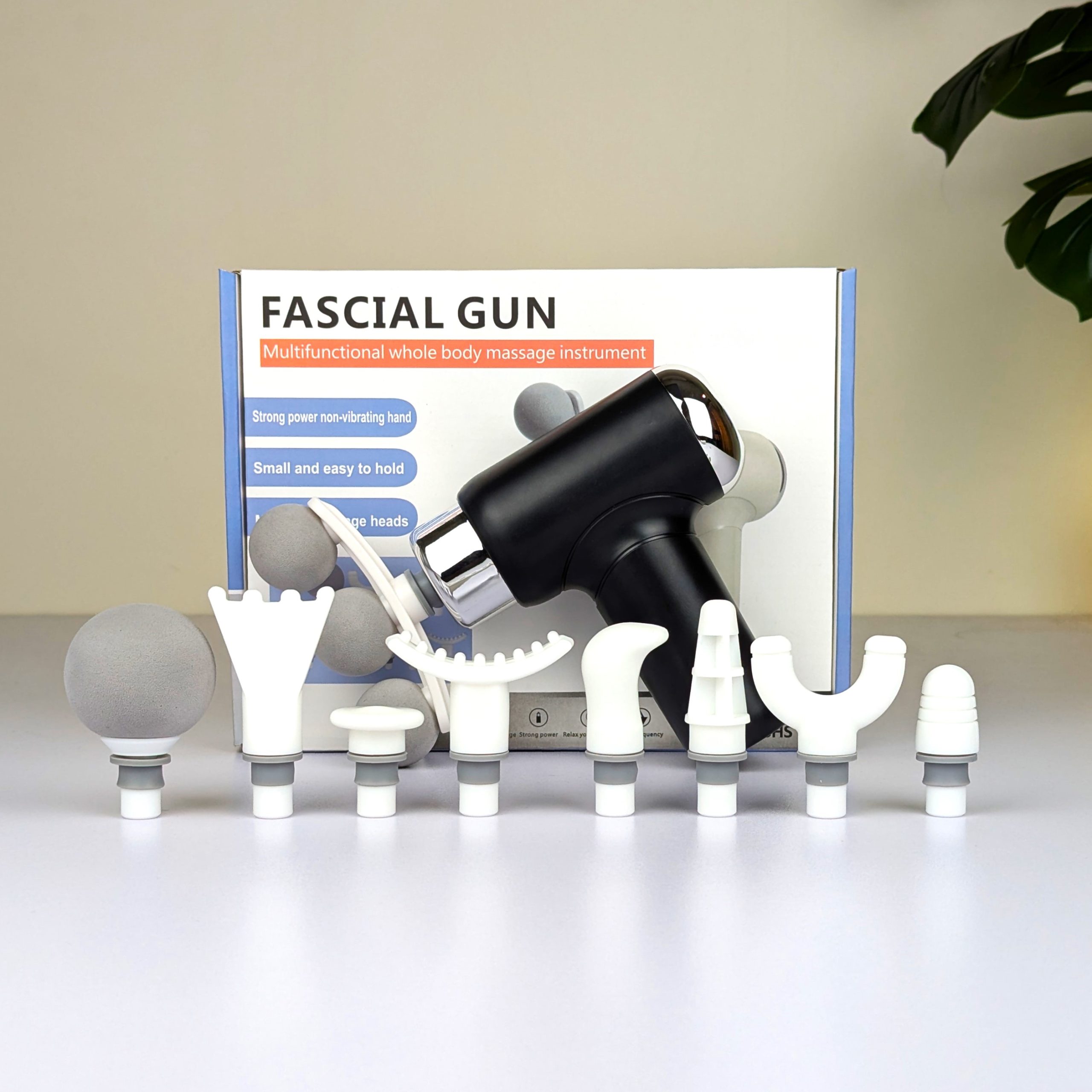 ascia Light Age Massager Gun – 3 Headed Deep Tissue Massage Gun - Image 4